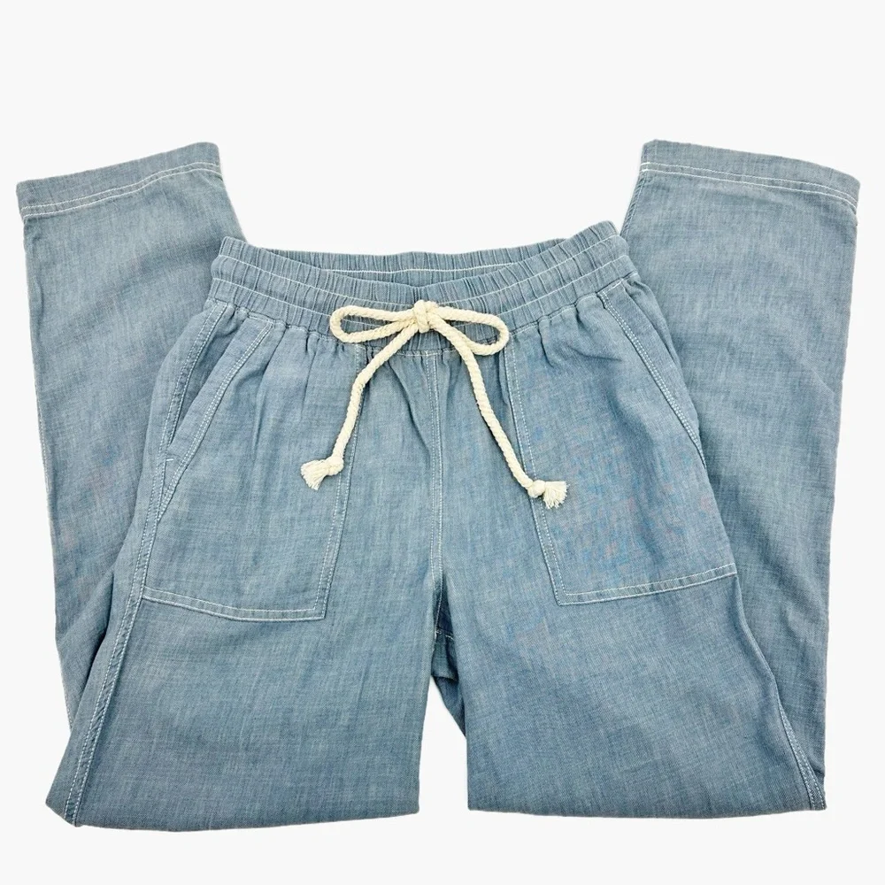 Faherty Drawstring Linen-Blend Pants Size S - Picture 4 of 15